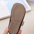 Vancahao fashionable and stylish girls' british-inspired leather shoes, new autumn  korean style soft-soled flats for children