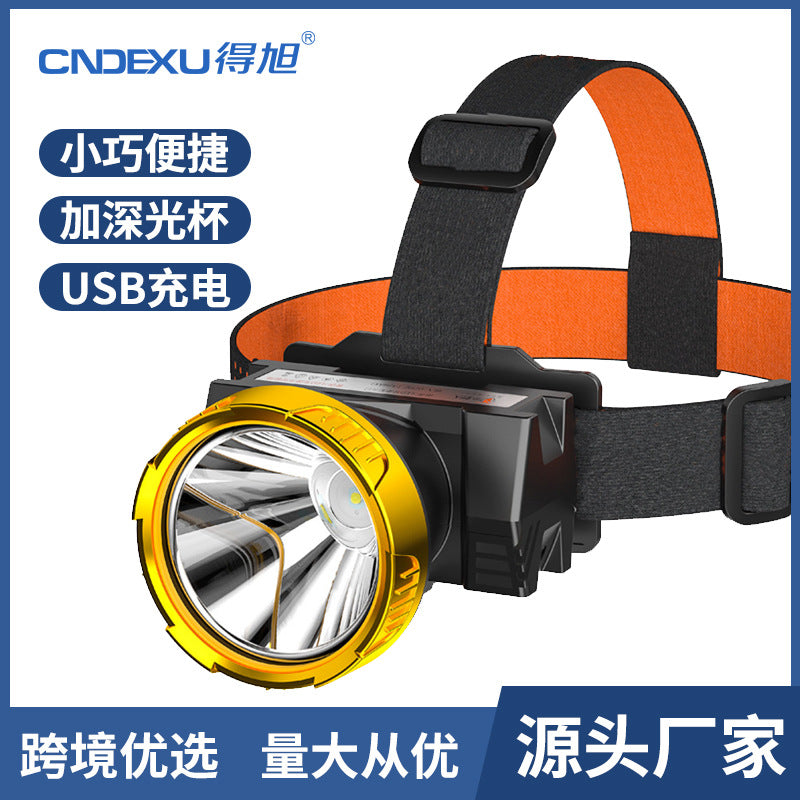 Manufacturer wholesale super bright LED head-mounted lighting outdoor night fishing lithium battery special light convenient charging small headlight