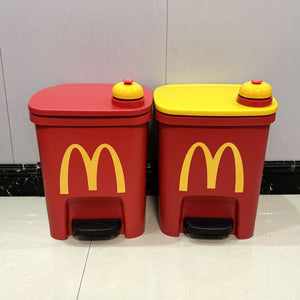 Childlike maimai cute foot-operated trash can living room for home with lid high-looking large capacity toilet kitchen contrast color