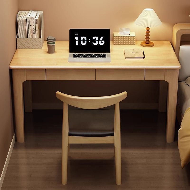 Solid wood desk - perfect for small spaces: bedside writing desk, bedroom study table, student desk, and adult computer desk