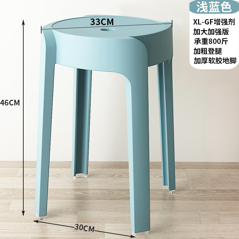 Scandinavian plastic chair thickenedfor home stool restaurant dining table chair casual desk study classy back chair bench