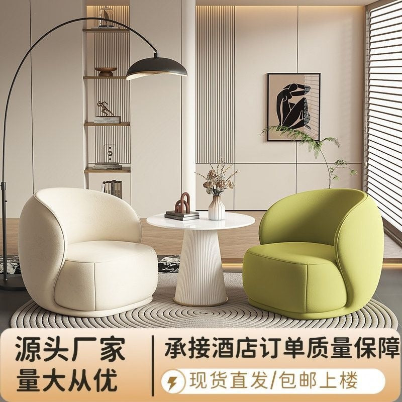 Balcony casual table and chair single sofa modern casual lazy casual chair creative designer reception negotiation combination