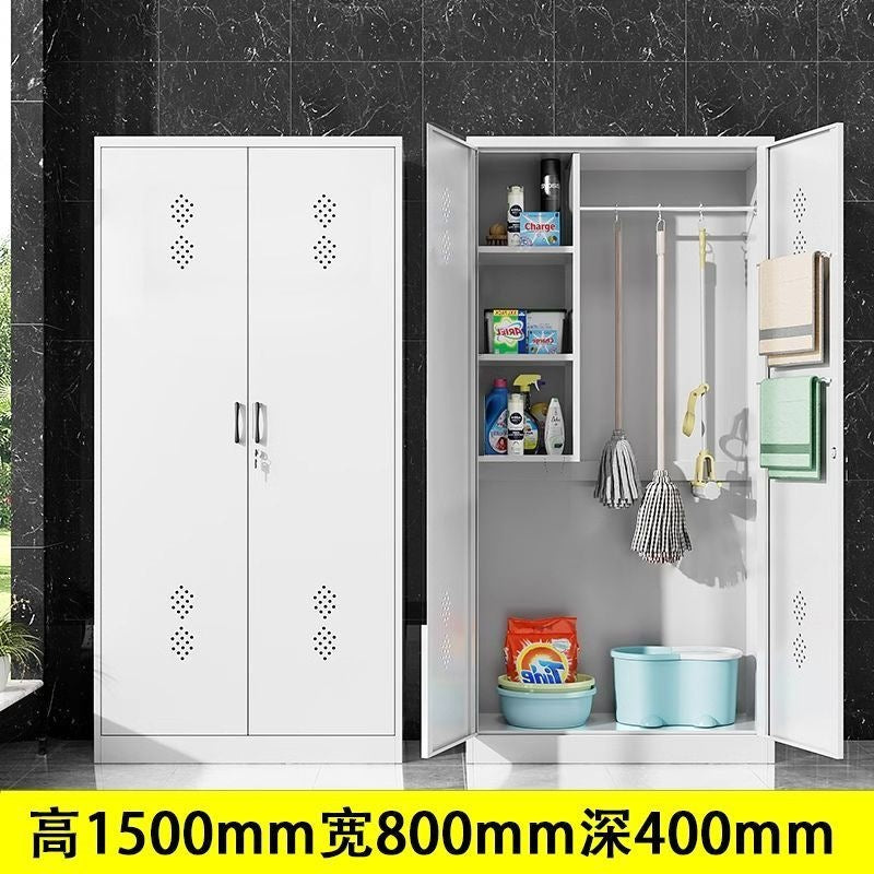 Steel housekeeping cleaning cabinet sundries tool storage storage cabinet large capacity dustproof sunproof moisture-proof cabinet