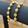 Bohemian beaded women's fashion bracelet, 24k gold plated with cubic zirconia, elegant style