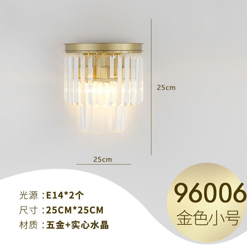 Luxury crystal wall sconce led - minimalist style for living room tv background, bedroom bedside, hallway, aisle, and stairway