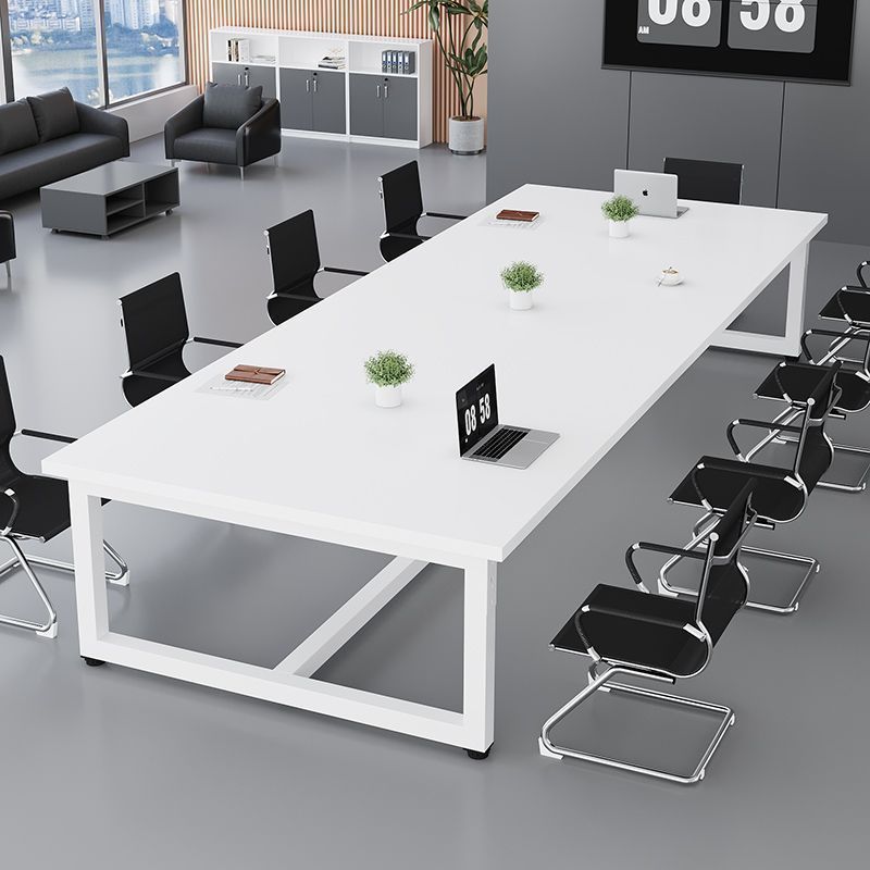 Conference table - modern minimalist executive desk - meeting table with chairs - conference room workstation - training table