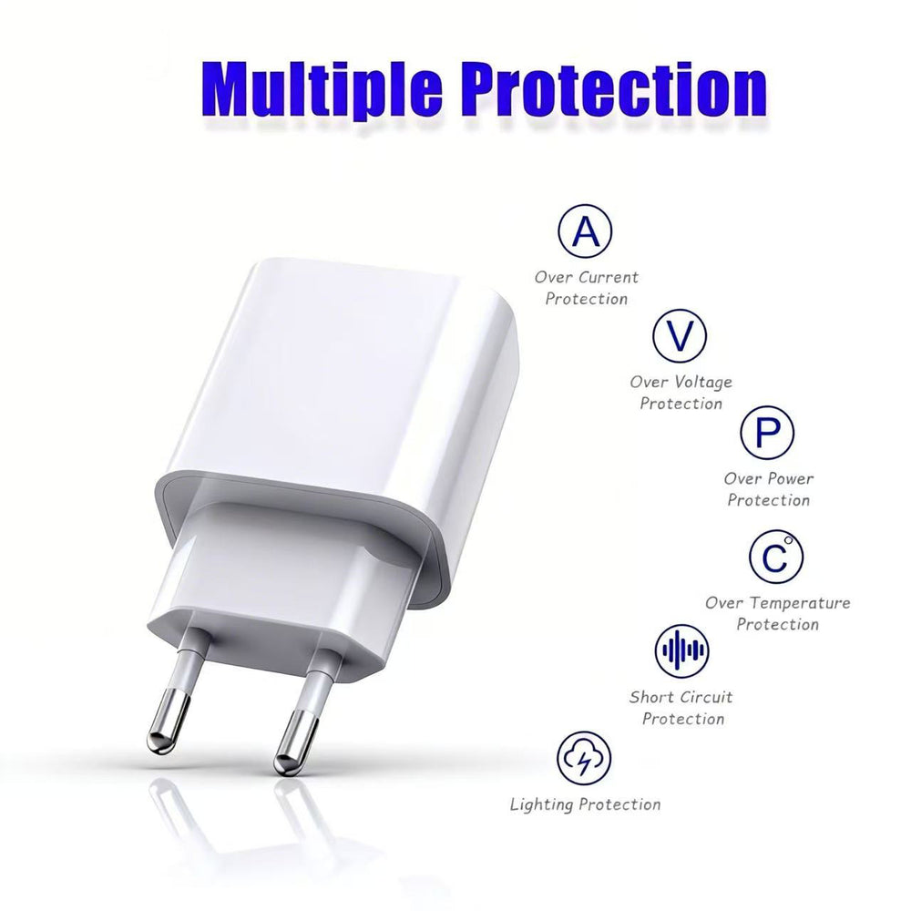 European standard pd 20w charger head compatible with apple iphone charger set, 30w fast charging adapter for iphone