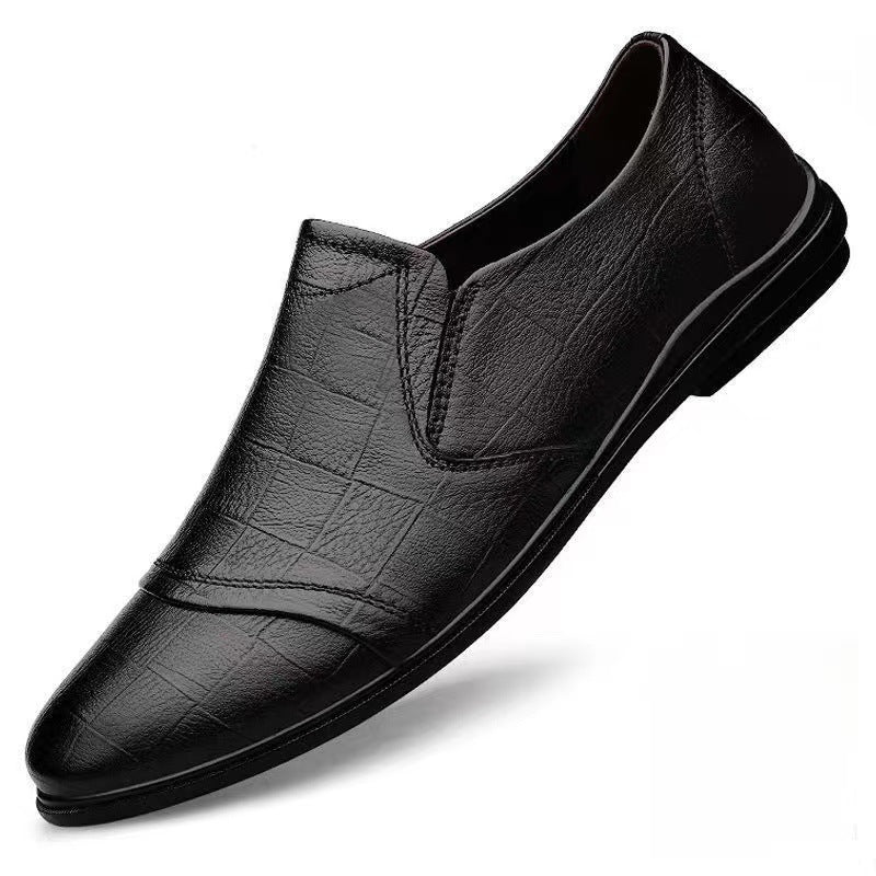 2024 new versatile men's leather shoes - soft sole business casual loafers - perfect for work, security, and dad shoes - wholesale available