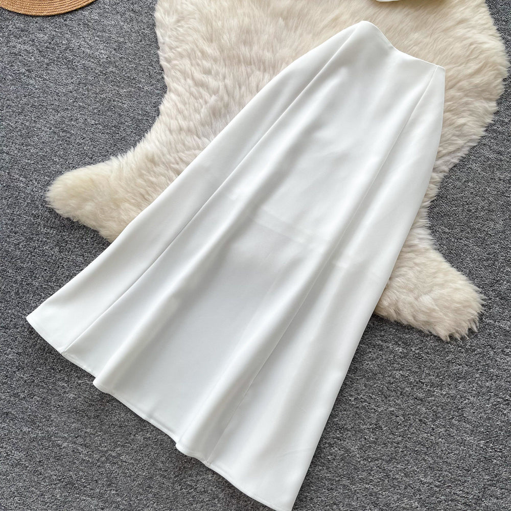 Light luxury elegance style whitetube top skirt two-piece set women's summerwork clothing style silmslimming lookelegantsuit