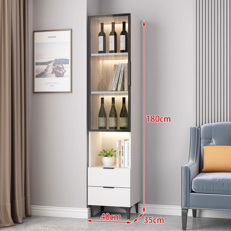 Solid wood corner locker Multifunctional storage corner cabinet Household living room corner cabinet Side cabinet Bookcase shelf