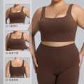 European and american plus size lycra sports bra, high-impact shockproof sports vest, women's lulu style seamless yoga bra