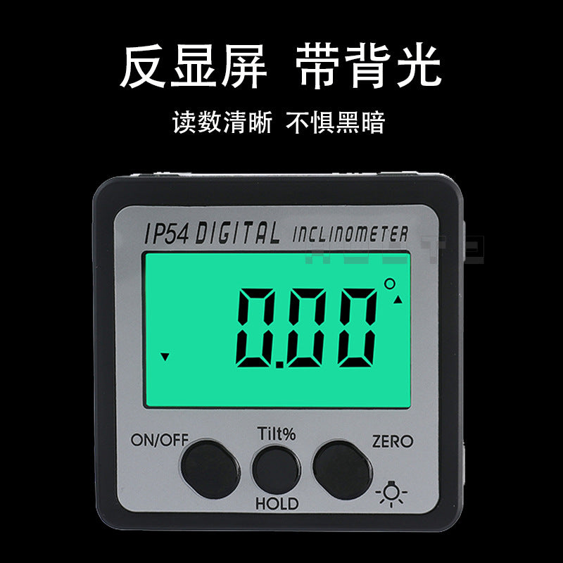 HUOTO 4 * 90 degree IP54 waterproof digital display tilt box angle ruler slope meter level ruler electronic tilt box