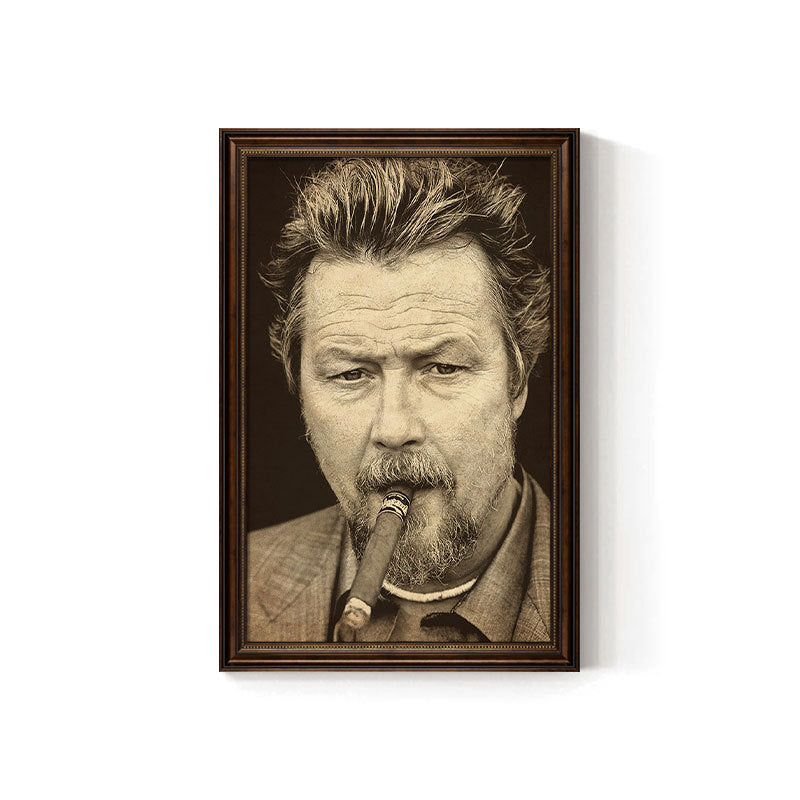 Churchill cigar bar decorative painting American celebrity retro bar club KTV box hanging painting tobacco and alcohol shop mural