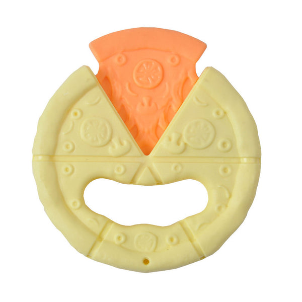 Cross-border  export pizza rattle hand grab toothpaste bulk bed bell toy accessories tooth bite baby toys
