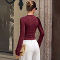 European and american export women's clothing  autumn new fashionable personalized slimming hollow-out cardigan button-up top wholesale