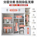 Solid wood wardrobe for home bedroom storage, sliding door, suitable for rental properties, small apartments, and kids' rooms - large capacity