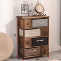 Simple solid wood bedside table casual bedroom bedside table retro storage cabinet drawer cabinet pastoral rattan storage cabinet