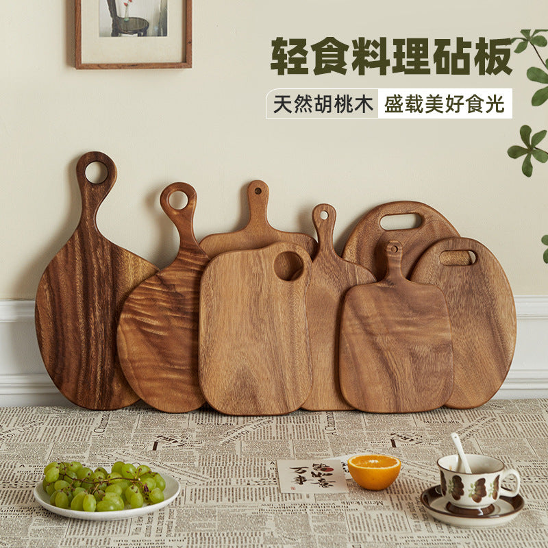 solid wood walnut bread board cutting board pizza steak creative fruit wooden bread board kitchen household tray