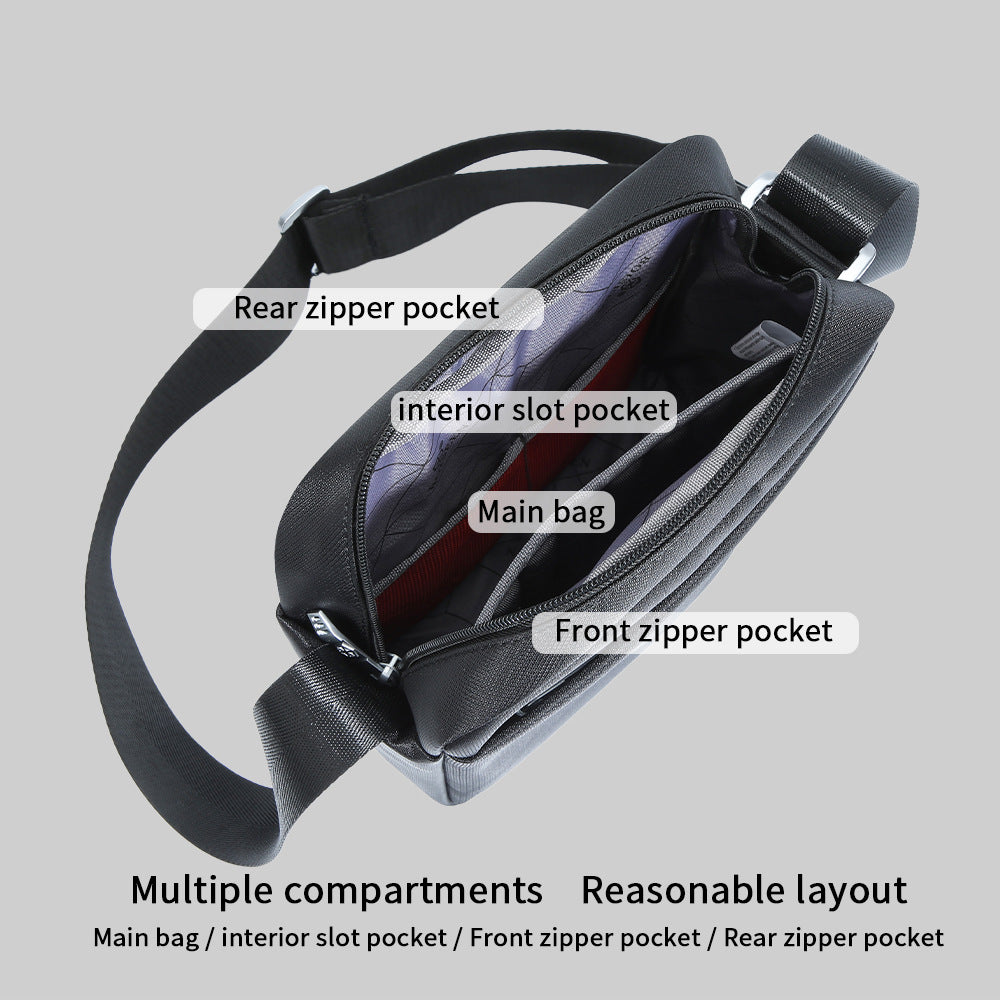 Boiseen No Supply Cross-border Spot Men's Shoulder Bag Multifunctional Crossbody Bag Simple Youth Vertical Men's Bag