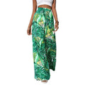 Shipped:  hot-selling european and american cross-border printed casual high-waisted wide-leg pants for independent e-commerce stores