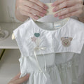 new korean style fashionable girls' dress - sweet cotton skirt for kids - trendy and chic baby girl dress