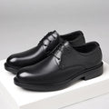 Men's leather dress shoes - business formal, groomsmen, black, versatile, casual, wedding, suit, british style, groom, work shoes