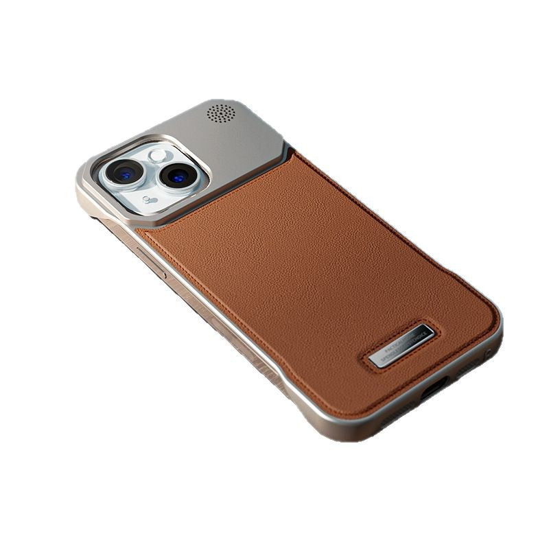 Iphone 16 leather magnetic aroma diffuser case, compatible with iphone 17 pro, iphone 15 charging, iphone 14 protective cover, iphone 17 air