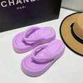 2025new arrival stepping on shit touching flip flops for women summer ins trendy fairy style casualthick sole flip flops beach sandals