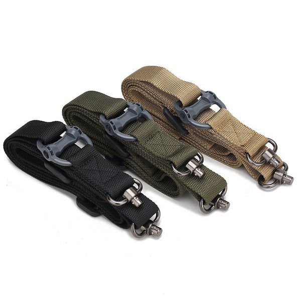 Outdoor soft bullet tactical safety rope, single and double point shoulder strap strap belt, telescopic multi-functional toy gun lanyard