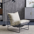 Factory direct light luxury chidori grids iron single sofa chair popular chair back chair small balcony lazy sofa