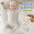 Baby pajamas cotton clothes baby home clothes bottomintimates autumn and winter belly cover high waist belly protection suit autumn pants