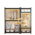 Wardrobe rental room diy simple clothes rack shelf type steel hanging storage rack cloakroom assembly open storage rack