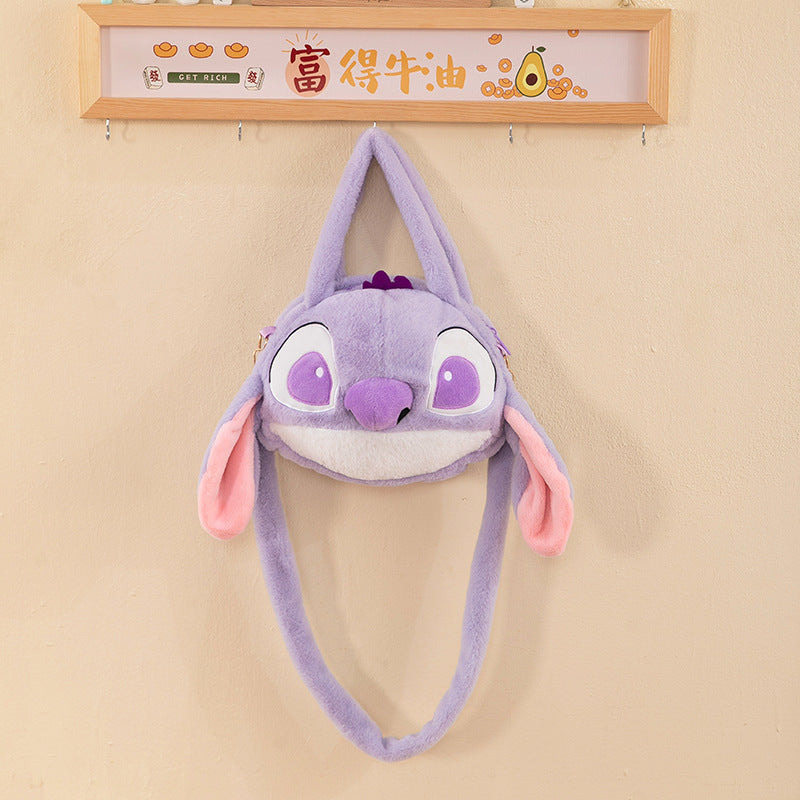 New cute animal crossbody bag for women - japanese style soft and sweet girly plush cartoon foreign trade bag - children's handbag
