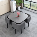 Collapsible dining table for home, small apartment, apartment, restaurant, shopfront negotiation table and chair set, reception round table