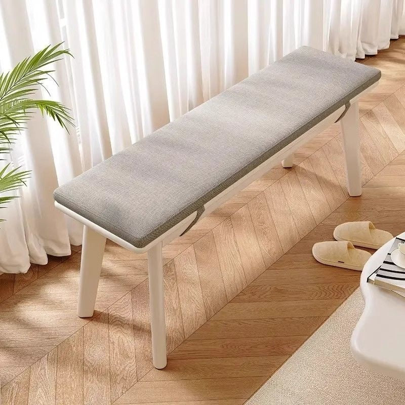 Scandinavian solid wood bench living room dining table stool modern accessible luxury log bench bed end shoe changing stool sofa tea table stool