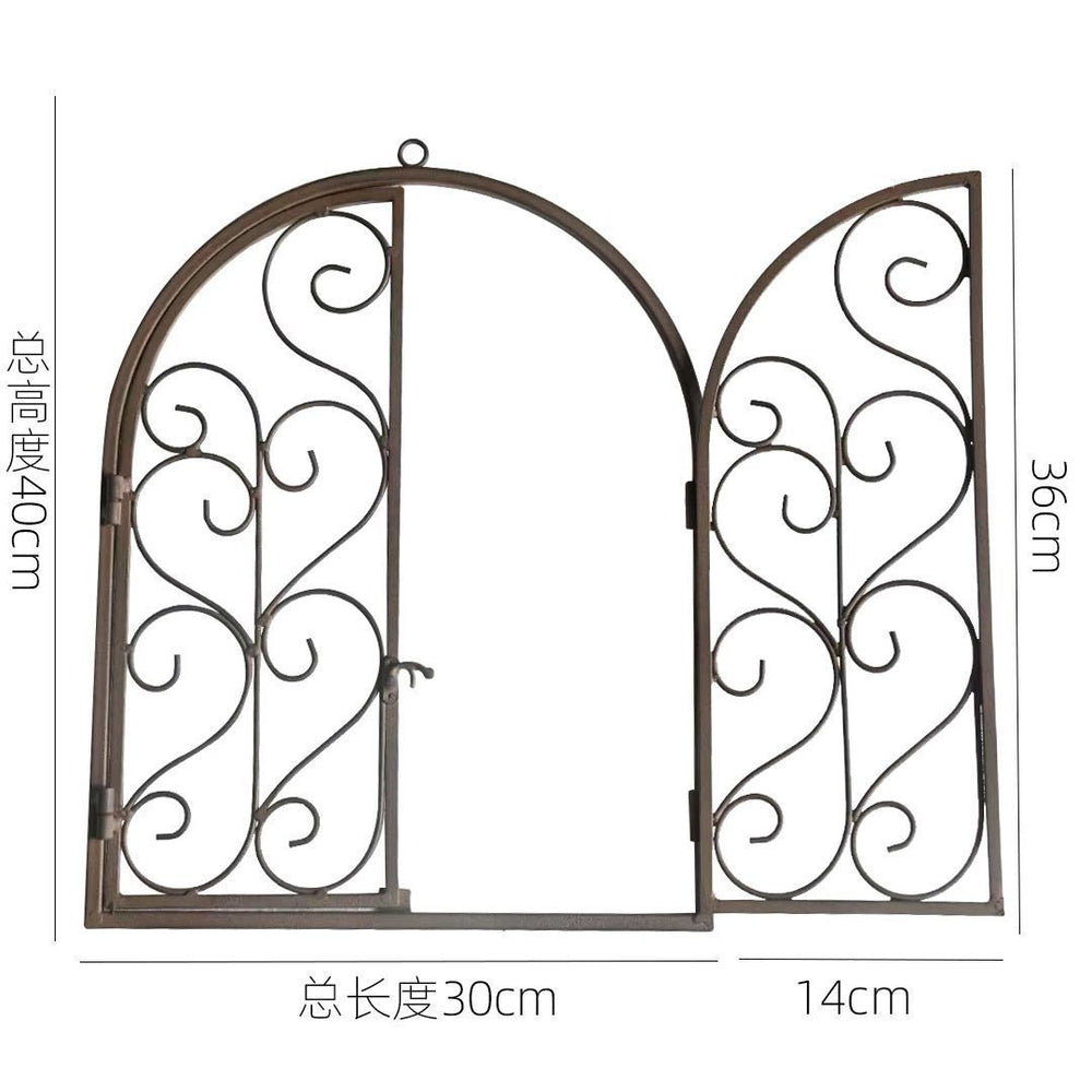 Garden courtyard iron fence small fence climbing rack flower bracket outdoor courtyard plant rose line lotus climbing flower rack