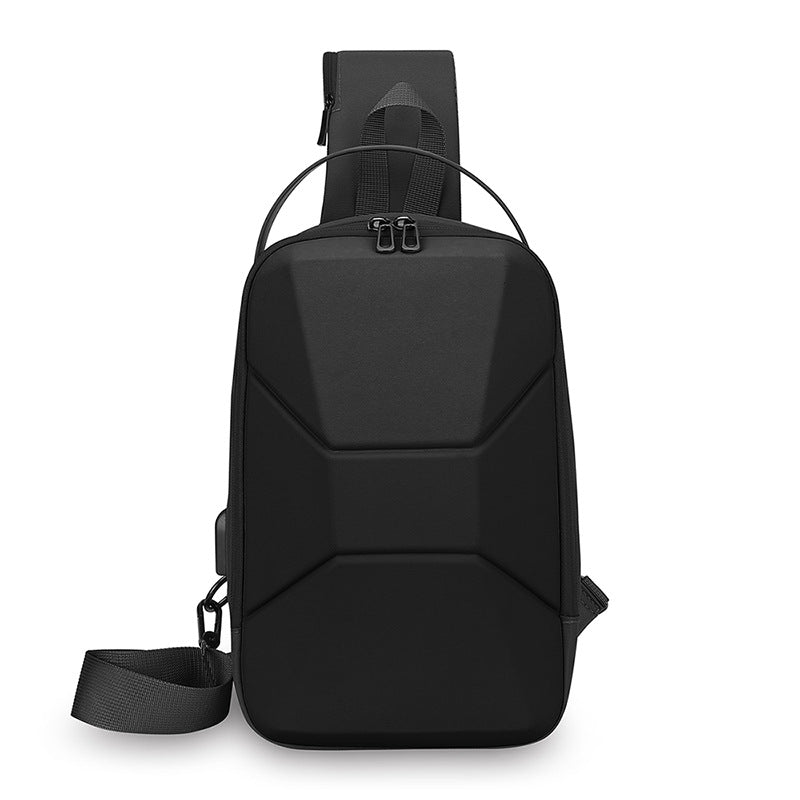 Factory wholesale summer new breast bag messenger bag men's waterproof USB charging shoulder bag light locomotive bag