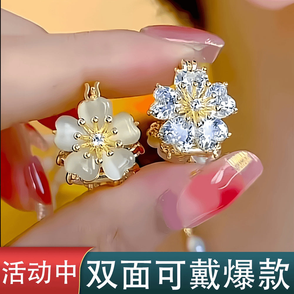 Ins style pearl earrings for women 925 silver needle niche design butterfly earrings accessible luxury high-end earrings earrings earrings