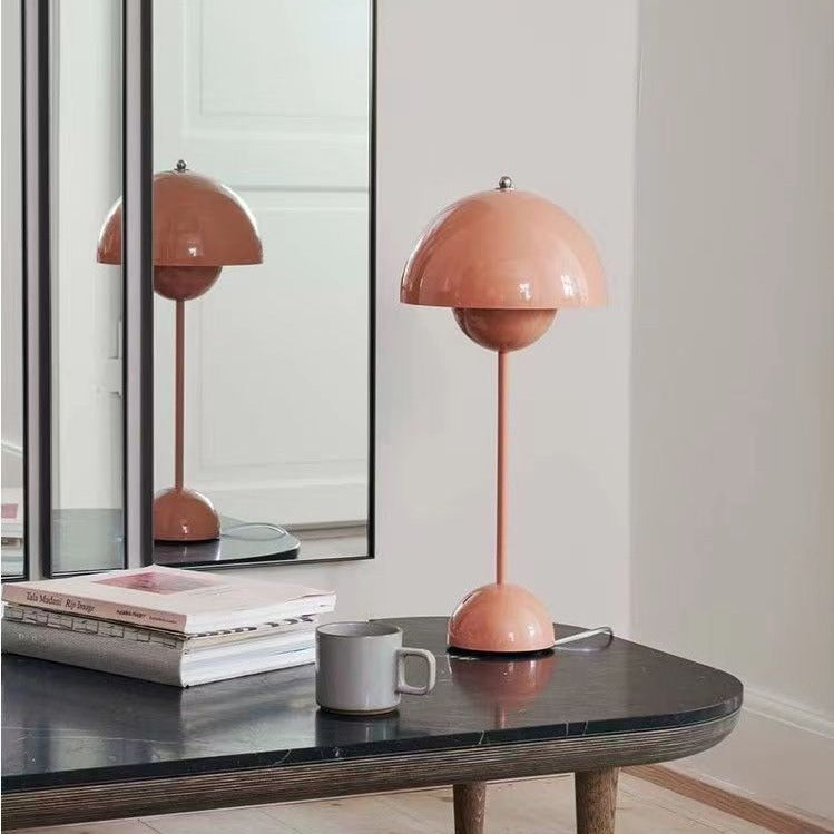 Flower bud table lamp bedroom bedside lamp wedding dowry decoration atmosphere scandinavian danish ins girl desk mushroom lamp