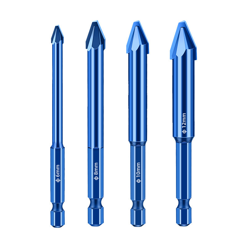Baolian crooked head super hard eccentric drilling drilling dry drilling tile drill bit hexagonal concrete marble special triangular drill