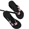 women's herringbone sandals and slippers, 2025 summer new arrivals, european and american style, butterfly design, plus size, foreign trade wedge heel platform sandals and slippers for women