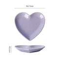Creative heart-shaped ceramic dish - unique heart plate for snacks, jewelry, home use, cake, fruit, and heart-shaped desserts