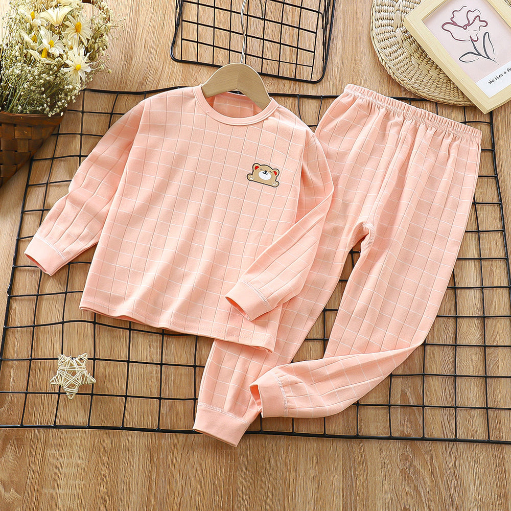 Wholesale new autumn children's home wear: kids' cotton underwear sets, baby thermal underwear, and infant pajamas