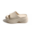 Extra thick sole height increasing slippers for women summer 2026 new style outwear wedge beach non-slip eva sandals