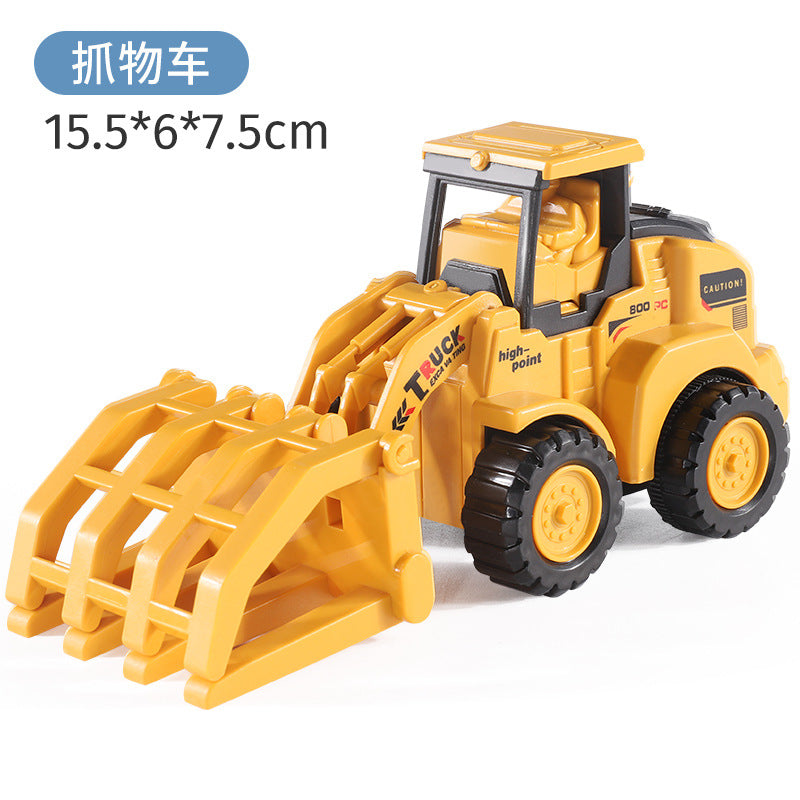 Toy car children's engineering vehicle press excavator inertia pull back car puzzle bulldozer press suit 1-6 years old