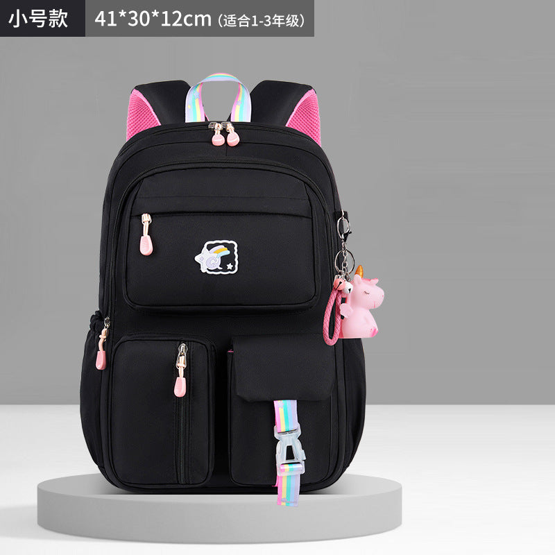 New primary school schoolbag female lightweight spine protection 1-3-6 grade Korean version of children's cartoon backpack wholesale