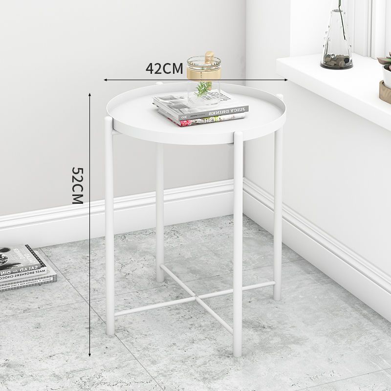 Scandinavian side table for home living room iron art coffee table bedside table tray table modern casual bedroom creative round table