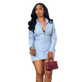 Fashion cross-border women's clothing  summer new style elegantstripes lapel silmtie backshirt skirt suit