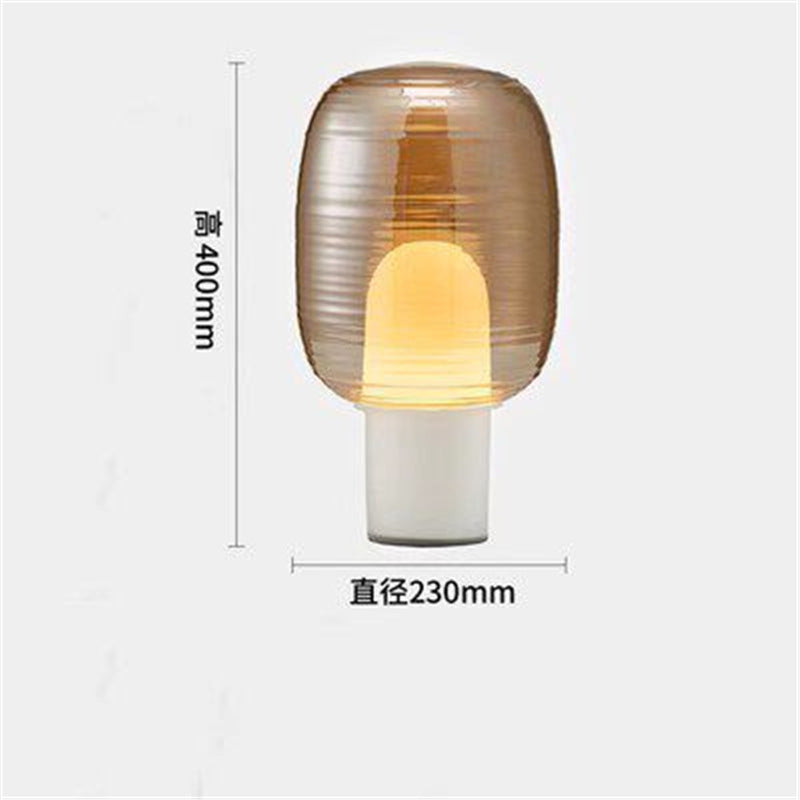 Modern minimalist glass table lamp - bedroom bedside lamp - designer high-end nordic style - living room, study, decorative home & hotel lighting