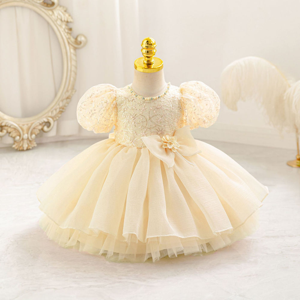 New in stock: sequined tulle cake princess dress for girls - perfect for baby's birthday!